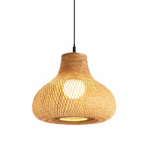 LÁMPARA DECORATIVA DE RATTAN TIPO HONGO E27 50CM*40CM RT0041 IP20 COD.3286